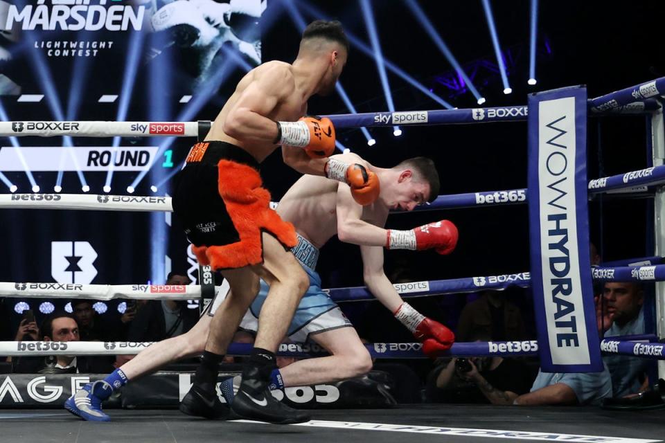 Azim stopped Connor Marsden in the first round in March 2022 (Getty Images)