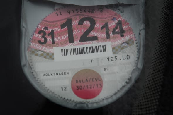 Car tax disc