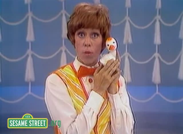Sesame Street/Youtube Carol Burnett on 'Sesame Street' in 1969