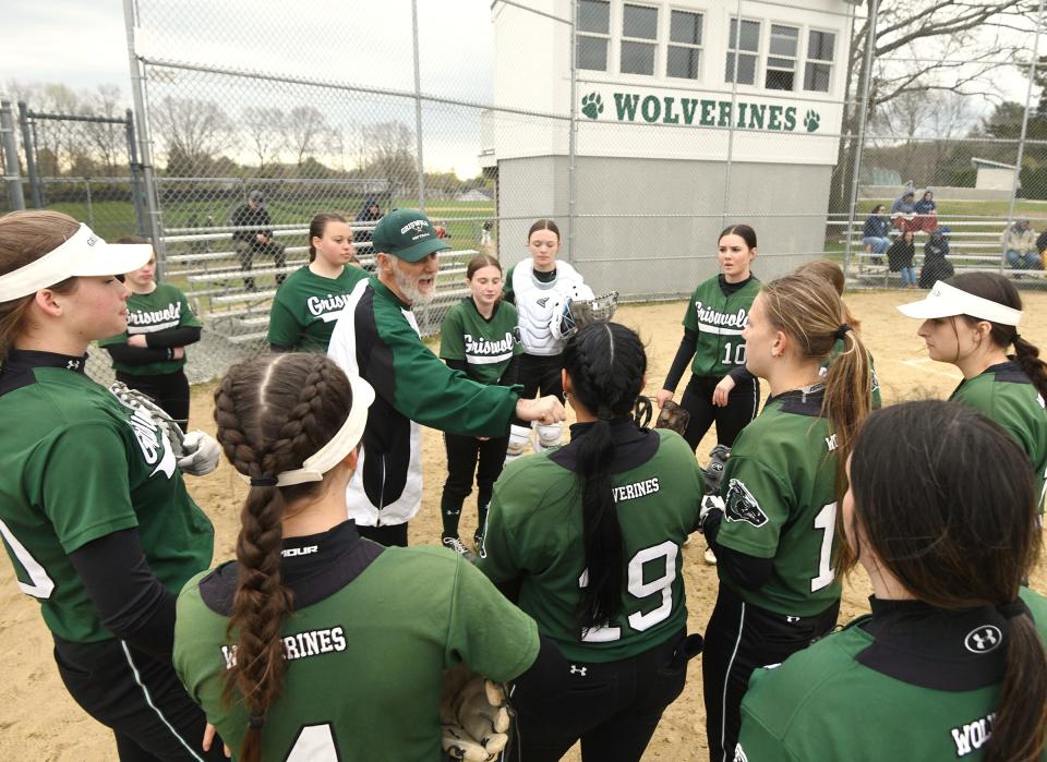 Griswold softball coach Rick Arremony and the Wolverines have already surpassed last season's win total. Griswold improved to 7-2 with victories over Montville and Ledyard this week.