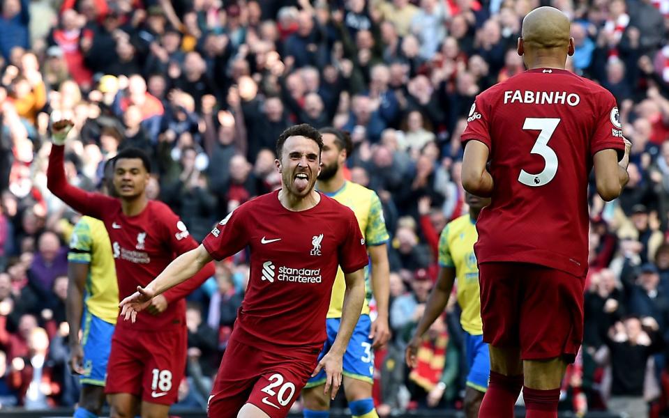 Diogo Jota double keeps alive Liverpool&#39;s slender top-four hopes - Getty Images/John Powell