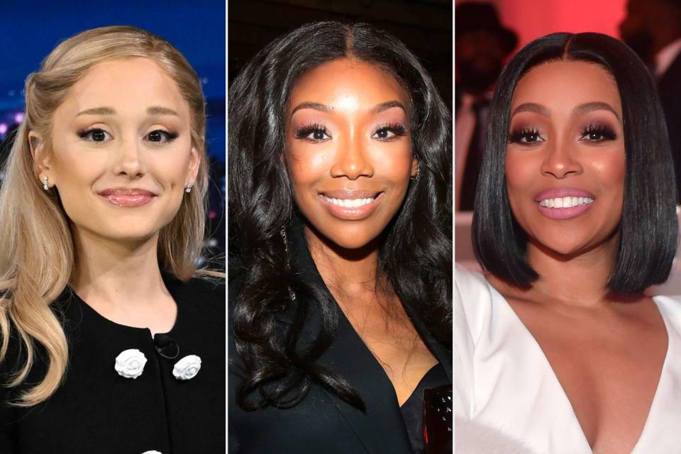 <p>Todd Owyoung/NBC via Getty; Randall Michelson/Getty; Prince Williams/Wireimage</p> Ariana Grande; Brandy Norwood; Monica