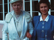 <p>Princess Elizabeth with her grandmother Queen Mary. </p> <p>"I expect just about every family has a collection of photographs or films that were once regularly looked at to recall precious moments — but which over time are replaced by newer images and more recent memories," the Queen says.</p>
