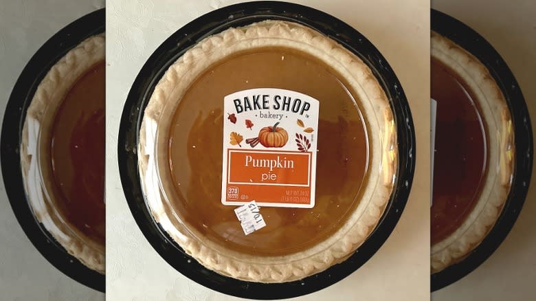 Aldi Bakeshop Pumpkin Pie package