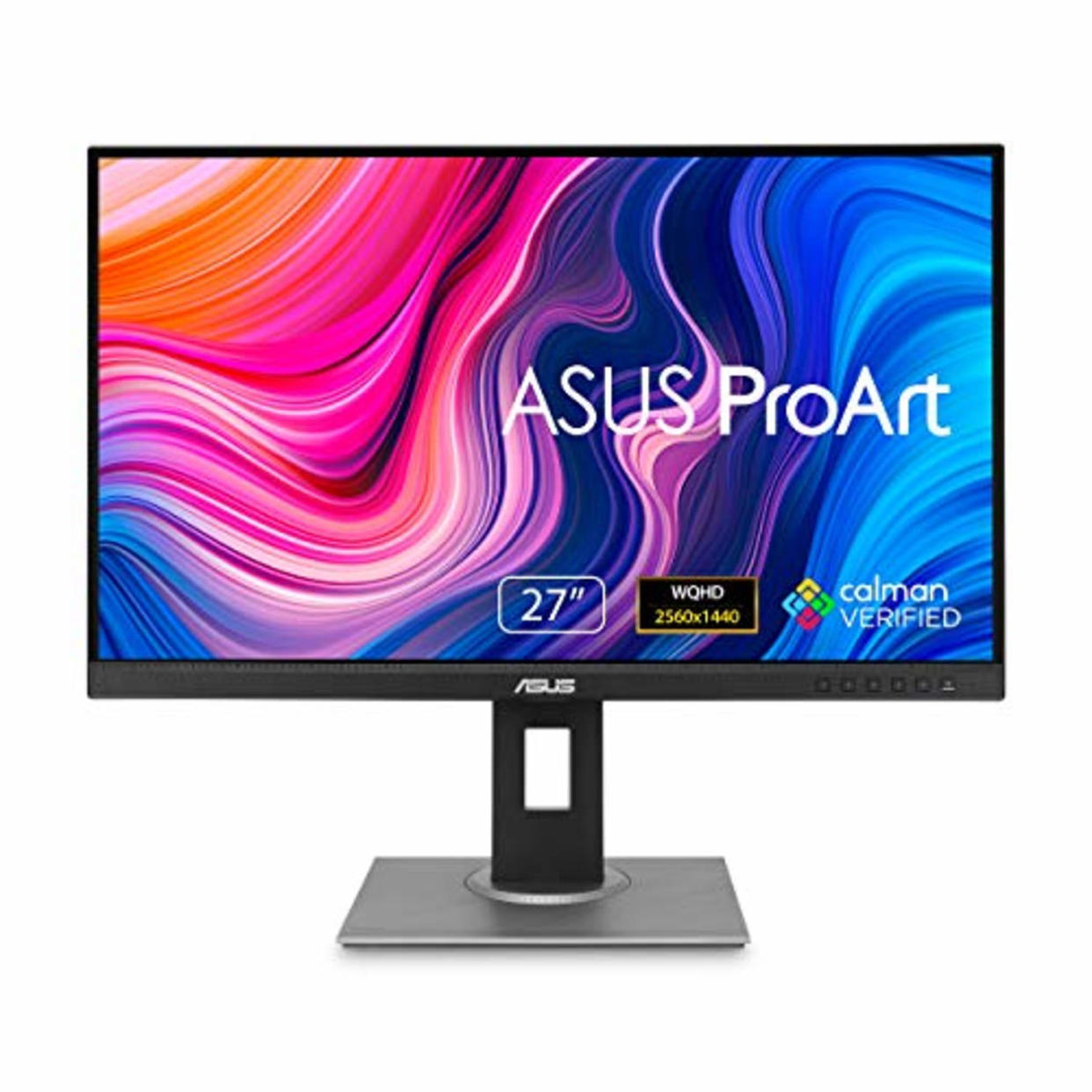 ASUS ProArt Display PA278QV 27” WQHD (2560 x 1440) Monitor, 100% sRGB/Rec. 709 ΔE < 2, IPS, DisplayPort HDMI DVI-D Mini DP, Calman Verified, Anti-glare, Tilt Pivot Swivel Height Adjustable, Black (AMAZON)