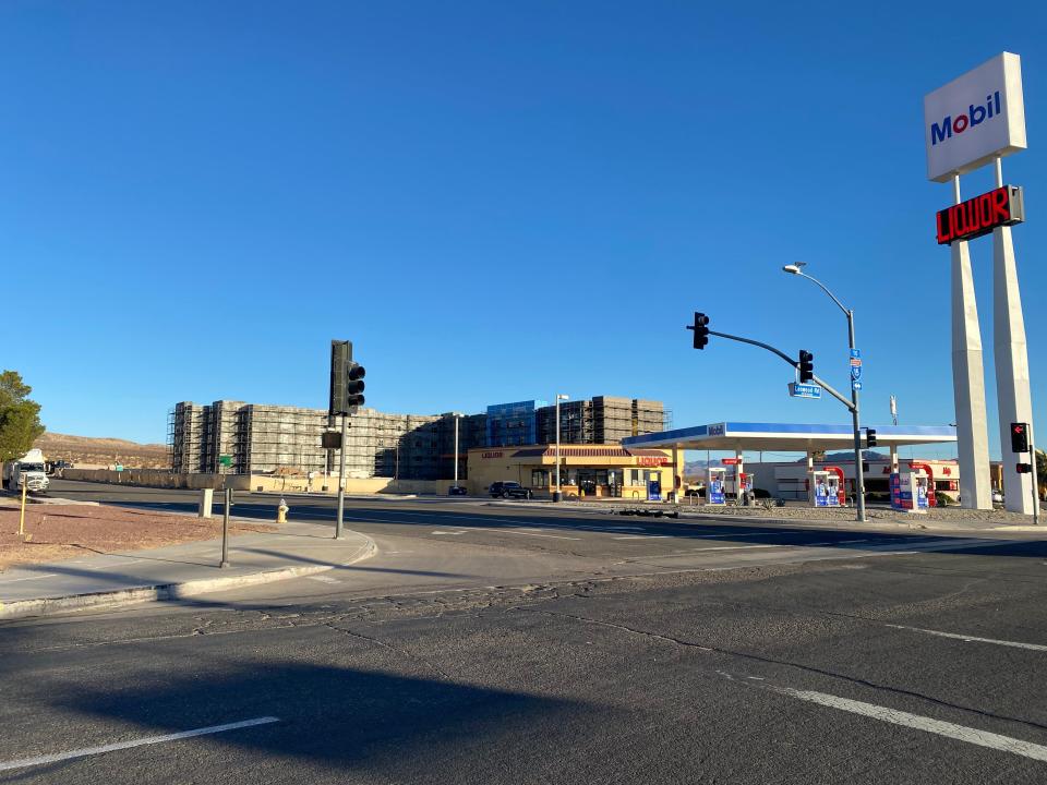 A dual-Marriott project in Barstow, locally controversial due to a $2.4 million hotel-tax-break its investors secured from the city in 2021, remained in a mid-construction state on Oct. 19, 2022.