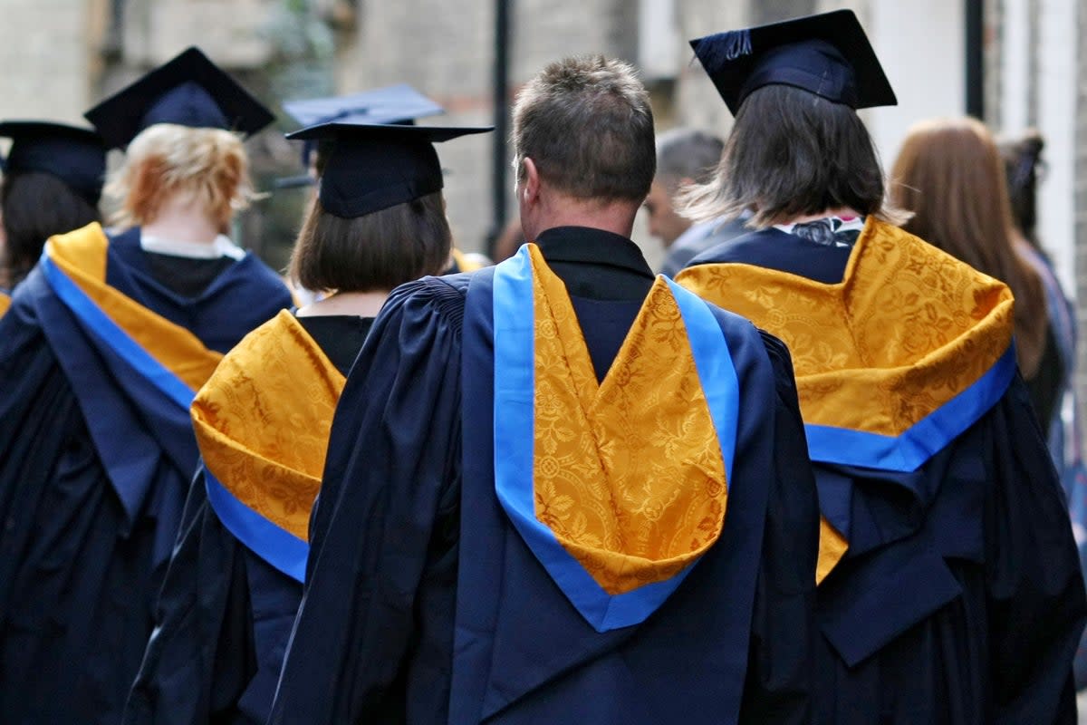 Stock photo of students graduating   (PA Wire)