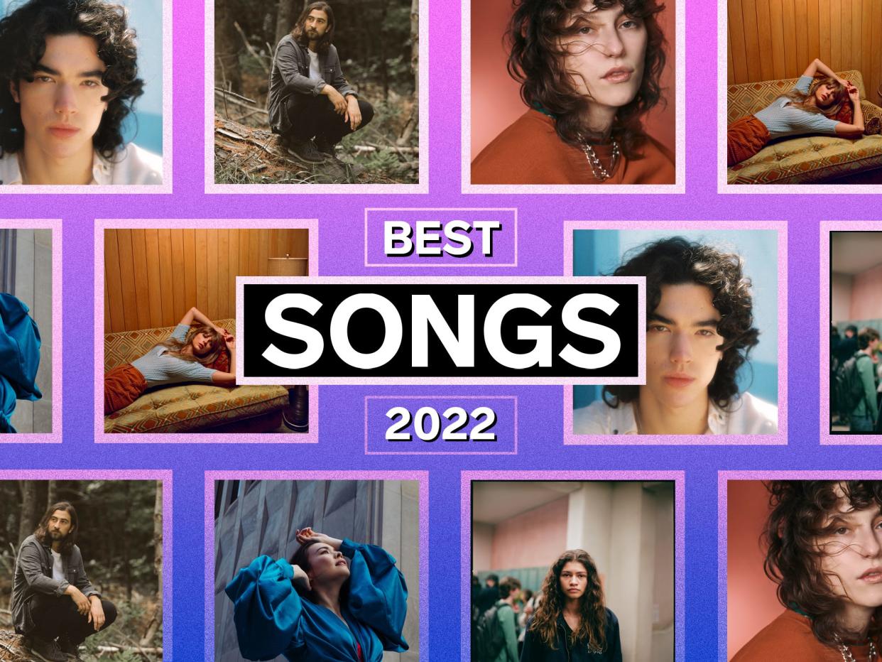 Photo collage of artists for the best songs of 2022.