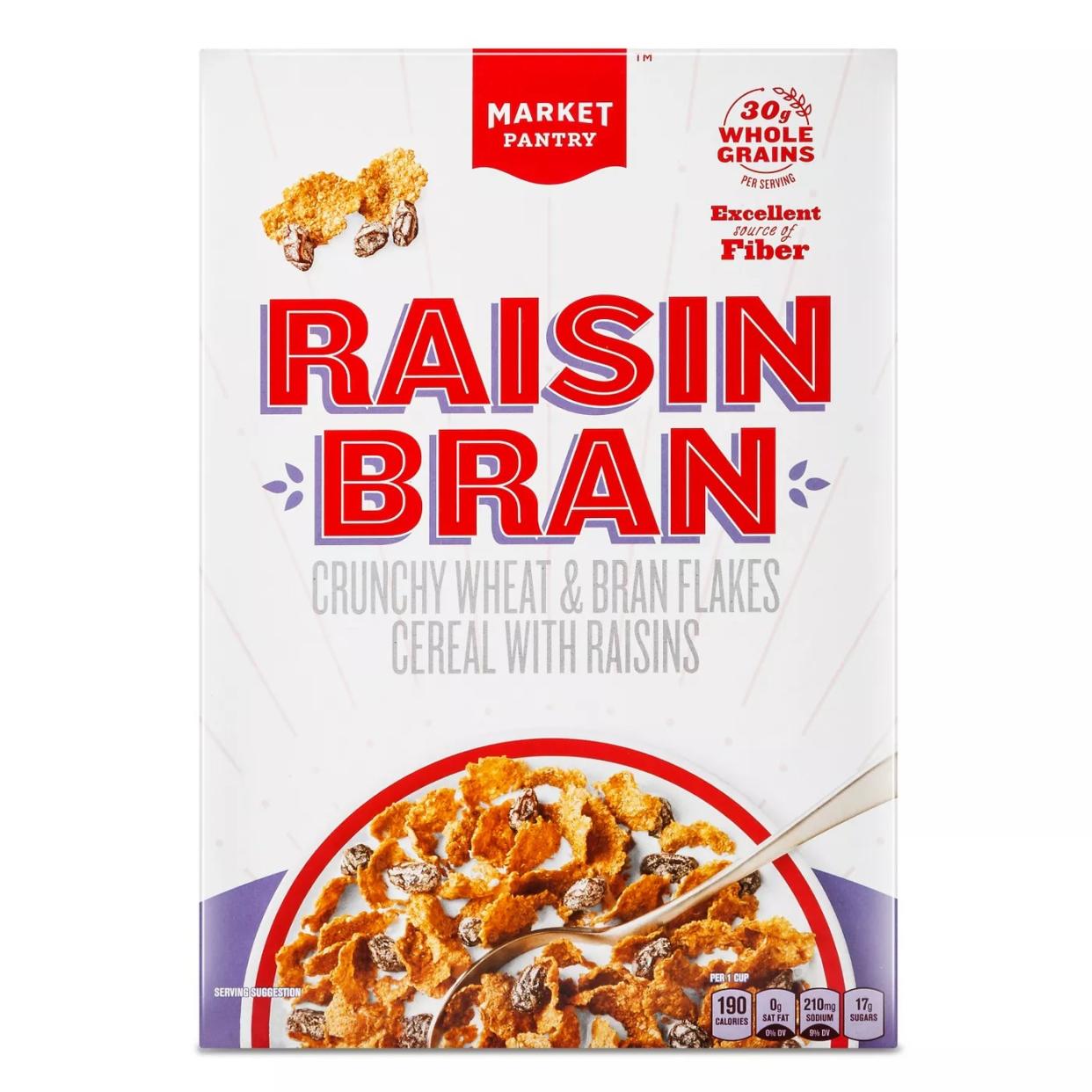 Market Pantry Raisin Bran, Best High Fiber Cereals