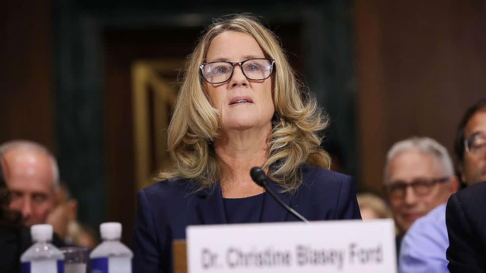 Christine Blasey Ford prepares to testify before the Senate Judiciary Committee in the Dirksen Senate Office Building on Capitol Hill, Sept. 27, 2018. (Photo: Win McNamee/Getty Images)