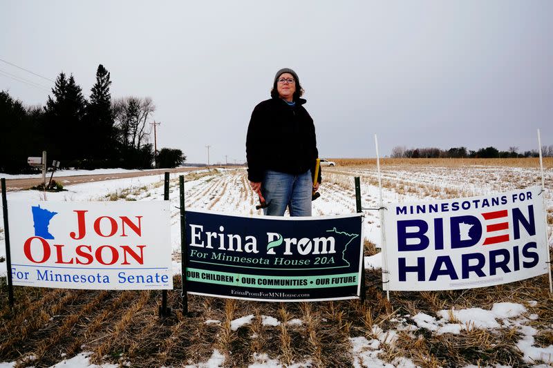 Derrydale Farm in Belle Plaine, Minnesota as Biden campaign pushes for rural voters