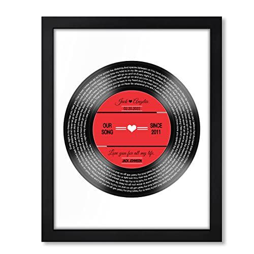 18)  Personalized Music Lyrics Song Prints