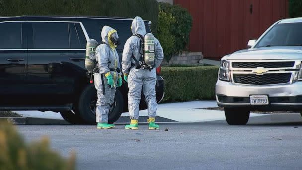 PHOTO: Authorities respond to a home in San Jose, California, where police say they found large amounts of explosive material. (KGO)