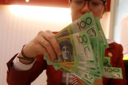 Aussie holds gains in Asia