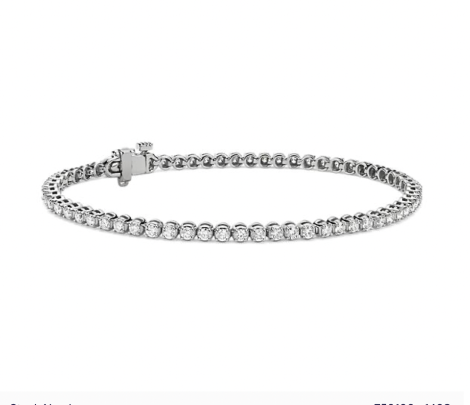 <p><a href="https://go.redirectingat.com?id=74968X1596630&url=https%3A%2F%2Fwww.bluenile.com%2Fjewelry%2Fbracelets%2Fdiamond-tennis-bracelet-in-14k-white-gold-2-ct-tw-item-195848%3Fmktg_src_id%3D333001039894287%26ds_k%3Daud-1008043719265%253Apla-2200244187337%26device%3Dc%26cq_net%3Dg%26gclid%3DCj0KCQjwsp6pBhCfARIsAD3GZuZx6_diPmGIuy2BWiESAvmJhY6mZcSpF1bqJy6Nhc_kPfdKOKMbxoYaAjzrEALw_wcB&sref=https%3A%2F%2Fwww.esquire.com%2Flifestyle%2Fg45512217%2Fgifts-for-women-in-their-40s%2F" rel="nofollow noopener" target="_blank" data-ylk="slk:Shop Now;elm:context_link;itc:0;sec:content-canvas" class="link ">Shop Now</a></p><p>Diamond Tennis Bracelet</p><p>bluenile.com</p><p>$3400.00</p>