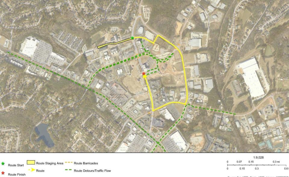 Columbia County parade route