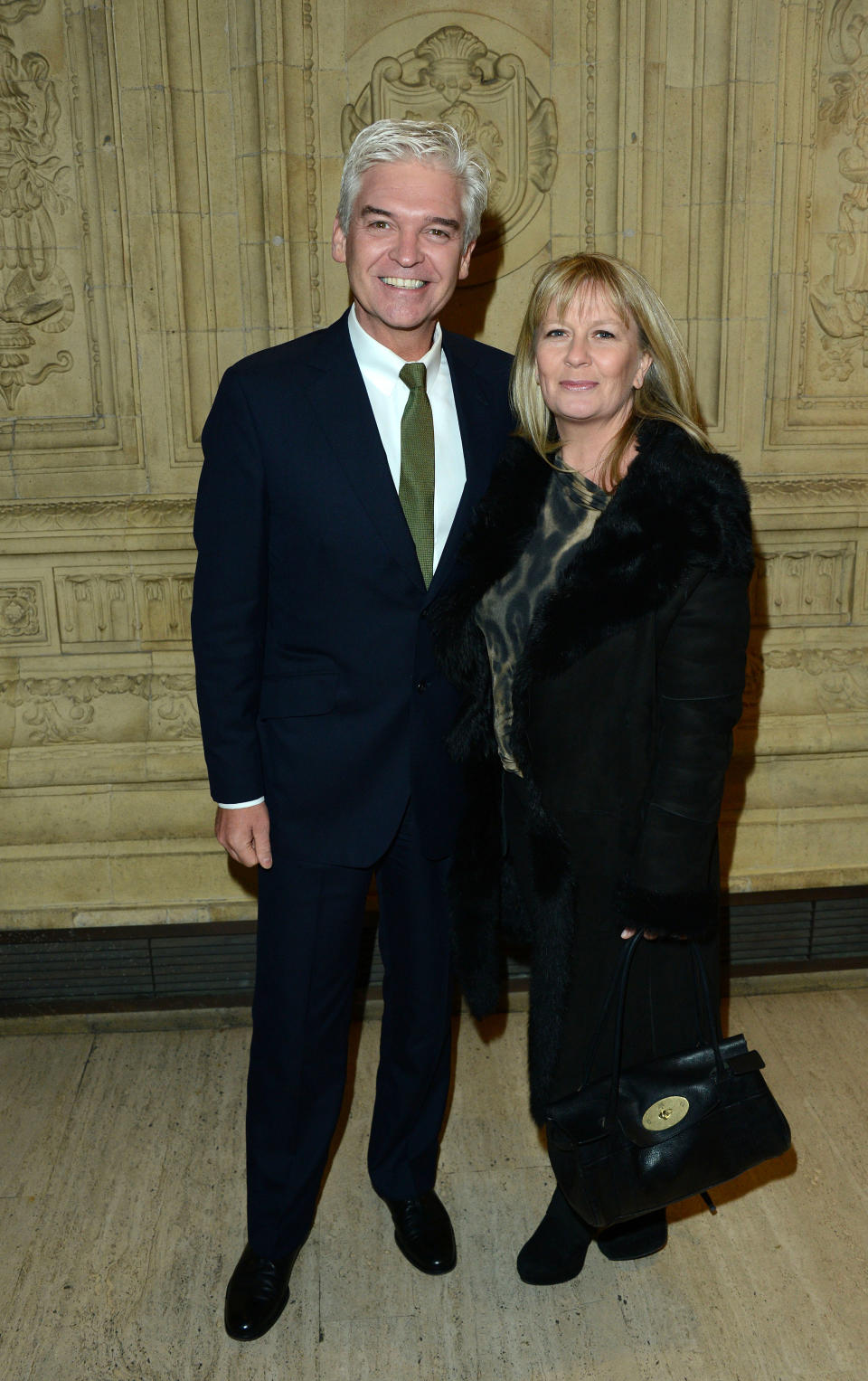 Phillip Schofield has been supported  by his wife Stephanie. (Photo by Jon Furniss/Invision/AP)