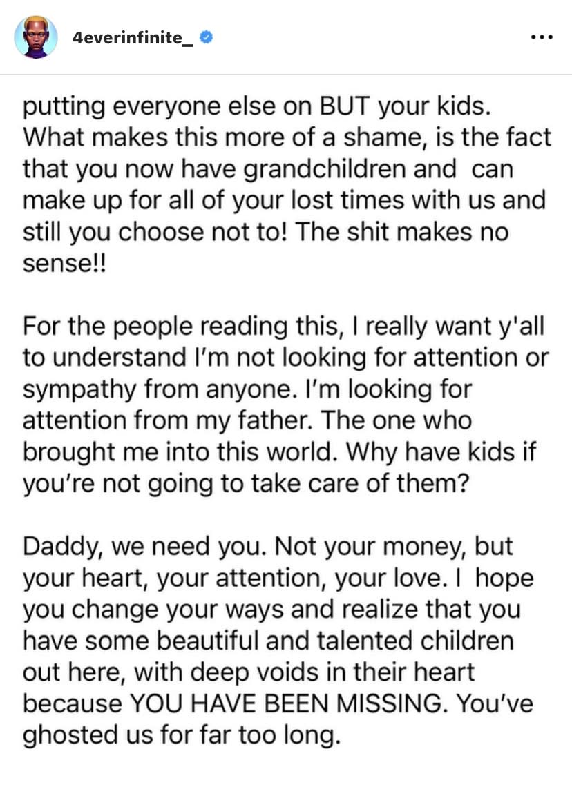 Ghostface Killah Son Statement