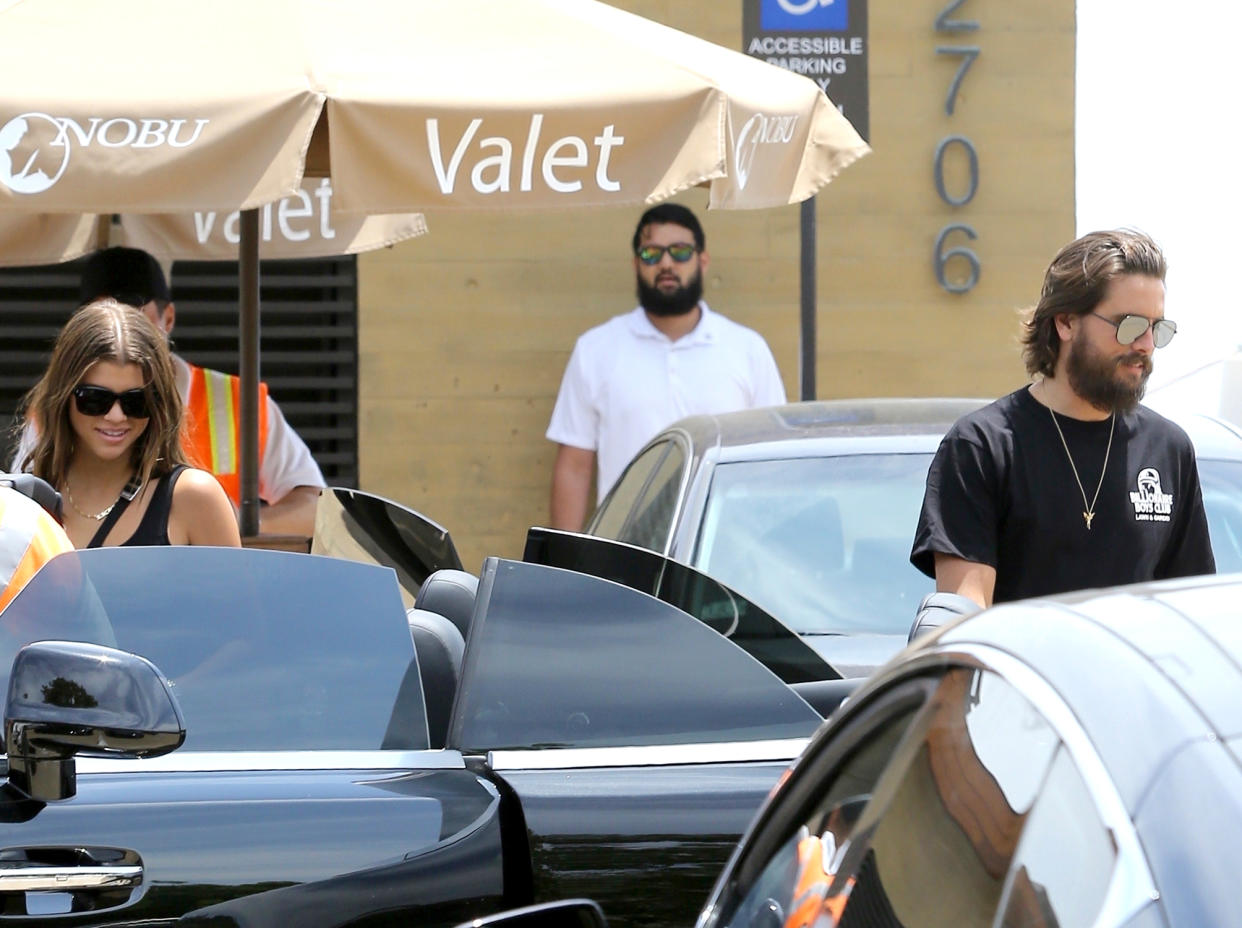 Scott Disick and Sofia Richie quash breakup rumors as they leave Nobu Malibu together on June 4, 2018. (Photo: Backgrid)