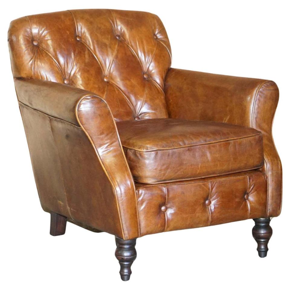 <p><a href="https://go.redirectingat.com?id=74968X1596630&url=https%3A%2F%2Fwww.1stdibs.com%2Ffurniture%2Fseating%2Fclub-chairs%2Fvintage-heritage-aged-brown-leather-chesterfield-club-armchair-nice-tufting%2Fid-f_27429732%2F&sref=https%3A%2F%2F" rel="nofollow noopener" target="_blank" data-ylk="slk:Shop Now;elm:context_link;itc:0;sec:content-canvas" class="link ">Shop Now</a></p><p>Vintage Leather Chesterfield Chair</p><p>1stdibs.com</p><p>$1668.98</p>