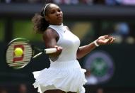 Britain Tennis - Wimbledon - All England Lawn Tennis & Croquet Club, Wimbledon, England - 3/7/16 USA's Serena Williams in action against Germany's Annika Beck REUTERS/Tony O'Brien