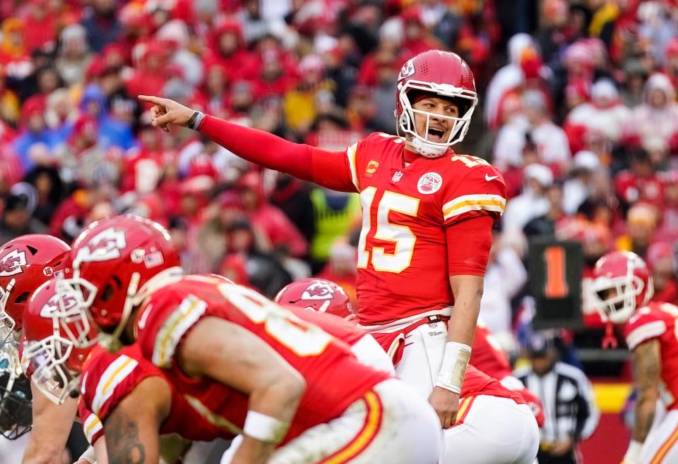 Chiefs quarterback Patrick Mahomes suffered a high ankle sprain against the Jaguars on Saturday.