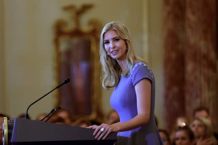 Ivanka Trump speaks at the 2017 Trafficking in Persons Report (TIP) Ceremony at the State Department in Washington, U.S., June 27, 2017. REUTERS/Yuri Gripas