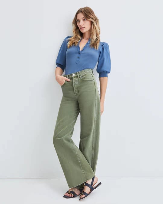 Veronica Beard Taylor Wide-Leg Jeans