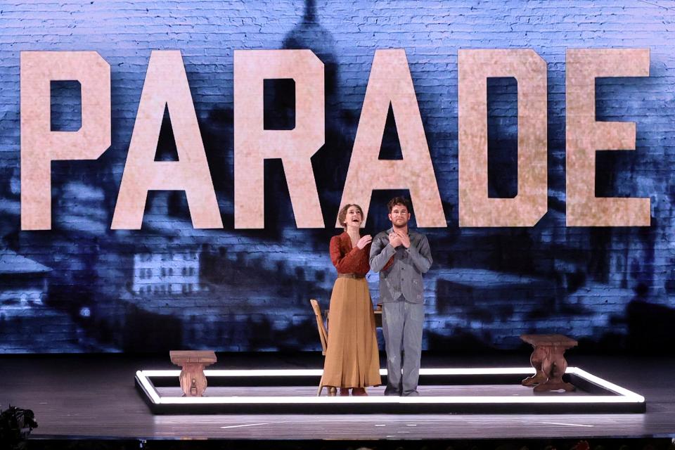 Micaela Diamond and Ben Platt perform onstage during The 76th Annual Tony Awards (Getty Images for Tony Awards Pro)