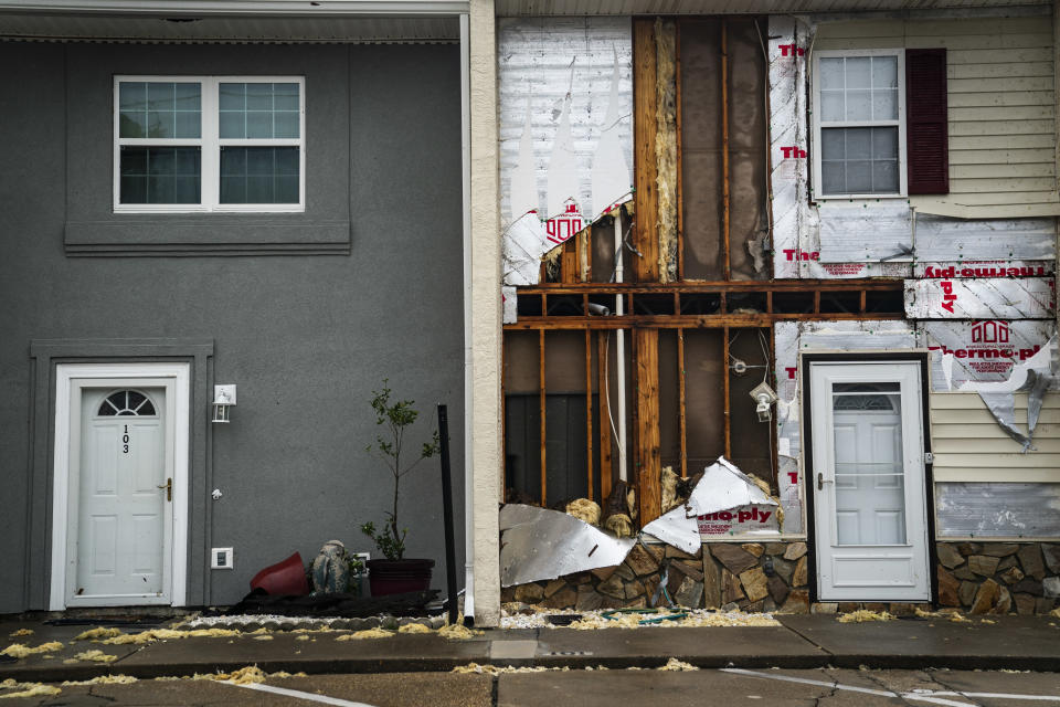 Damaged homes in Panama City Beach.