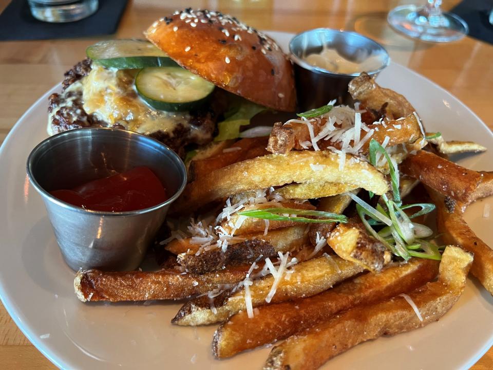 The burger at Alba is one of the most reliable dishes on the menu.