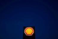 FILE PHOTO: A Shell oil and gas sign is pictured near Nowshera