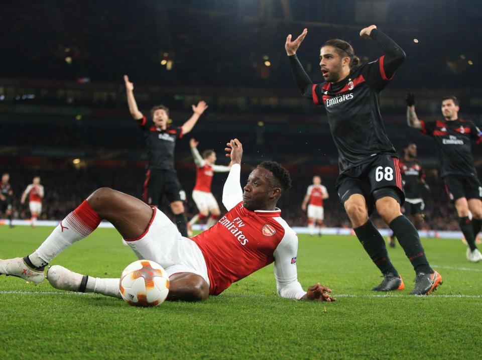 Welbeck went down very easily for the equaliser (Getty)