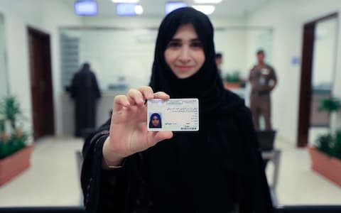 Women show off their first official Saudi driving licences in Riyadh - Credit: Saudi Information Ministry