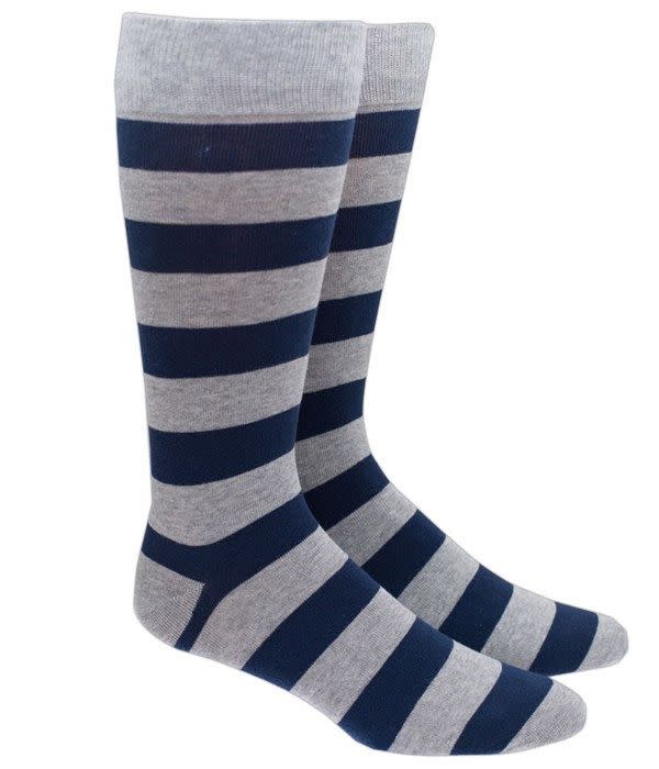 Super Stripe Grey Dress Socks