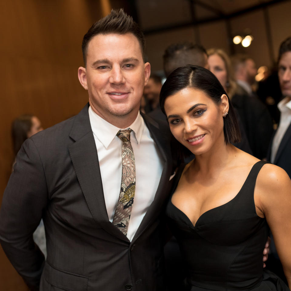 Channing Tatum and Jenna Dewan Tatum arrive at the "War Dog: A Soldier's Best Friend" after party on November 6, 2017