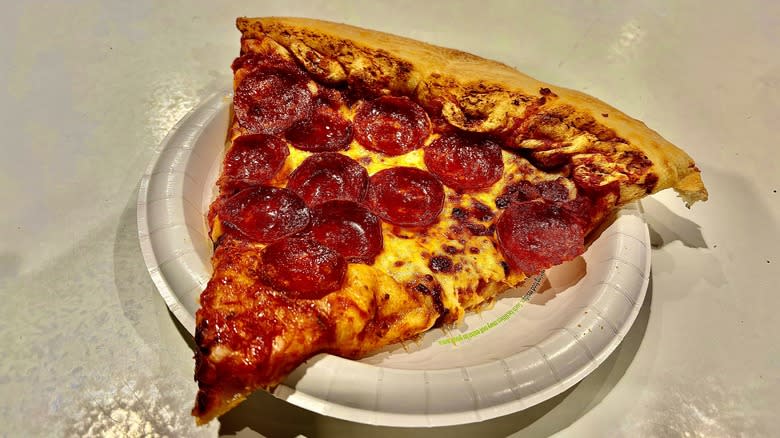 Slice of pepperoni pizza