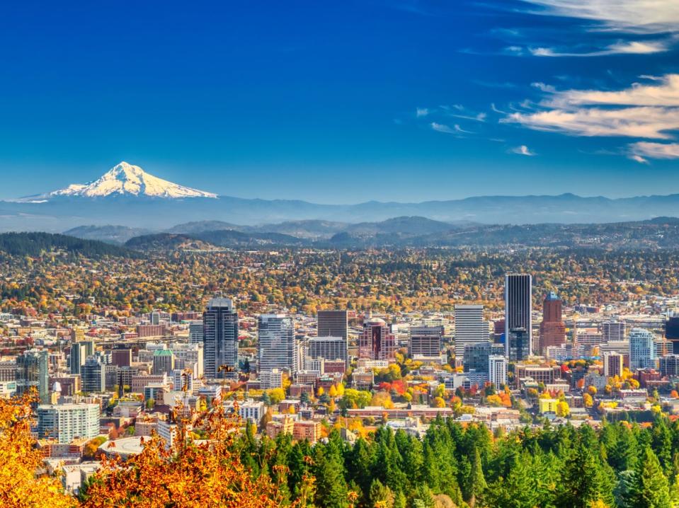 Portland shares plenty of street names with Simpsons characters – and is that Mount Springfield in the background? (Getty Images/iStockphoto)