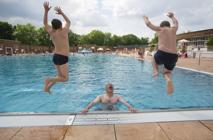 The amount of urine in a large swimming pool is enough to fill a dustbin (Rex)