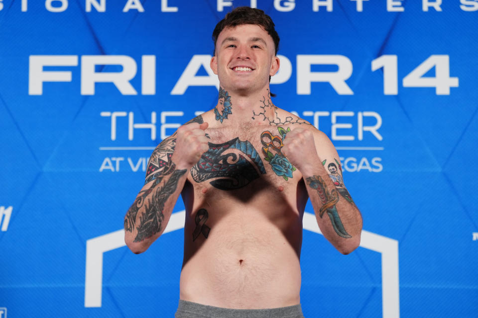 2023 PFL 3 Las Vegas Official Weigh-In at the The Linq Hotel in Las Vegas, Nevada, Thursday, April 13, 2023. (Cooper Neill / PFL)