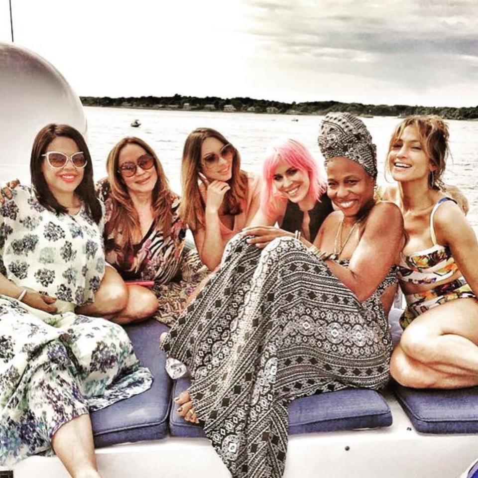 Jennifer Lopez's birthday was smooth sailing. The "Booty" singer continued to celebrate turning 46 (yes, 46!!) over the weekend by way of a boat ride with her "squad" on Sunday, and she happily shared a few sweet snaps of the amazing time in the Hamptons. In one shot, Lopez can be seen striking a pose with her gal-pals. <strong> WATCH: See J.Lo's Sheer Birthday Look </strong> And another pic shows that British singer Natasha Bedingfield also came along for the ride. But it wasn't just a girls trip, as rapper Fat Joe joined the ladies for some fun in the sun too. J. Lo's actual birthday was on Friday, and on Saturday, she went out to 1OAK in Southhampton, New York with her on and off-again boyfriend, Casper Smart. <strong>PICS: Jennifer Lopez & Casper Smart Hold Hands on Set of Her New Show</strong> She definitely brought sexy back in a skintight number with a low neckline, cut-outs and sheer panels that made us all question not only the little black dress but how it’s possible that she's really 46. <strong> PICS: 17 Times J.Lo Defied Her Age </strong> Check out the video below to see how she looked smokin' hot in the Hamptons!