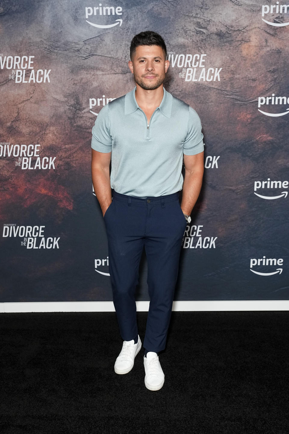 Nick Barrotta at Tyler Perry’s “Divorce In The Black” New York premiere held at the Regal Times Square on July 8, 2024 in New York, New York.