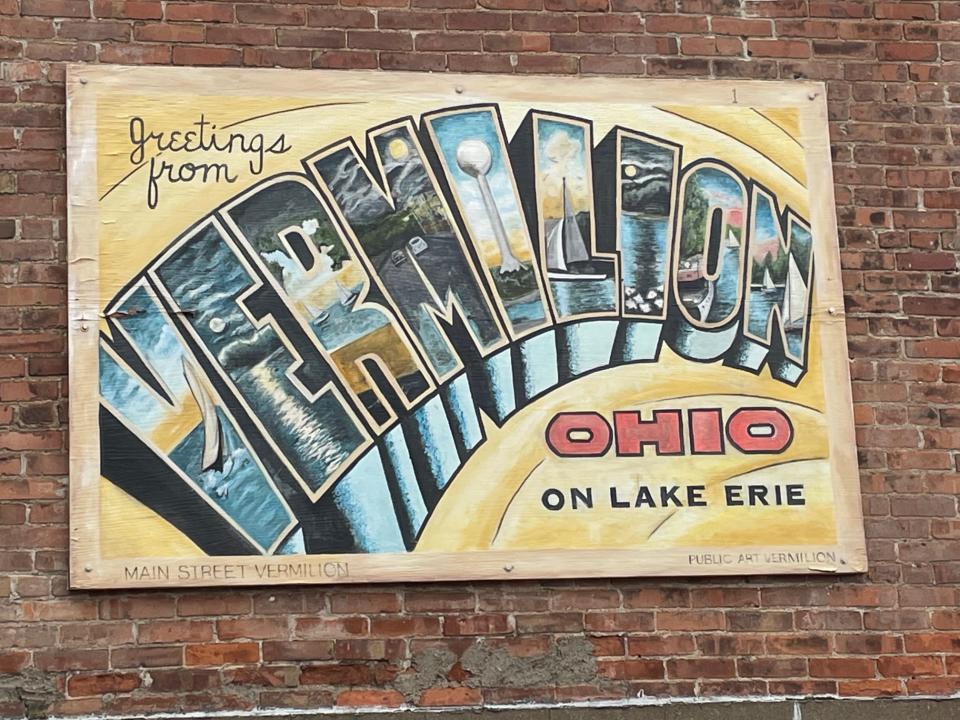 Murals from Vermilion's award-winning Postcard Project welcome visitors.