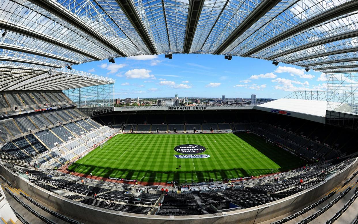 Newcastle's home ground St James' Park - PA