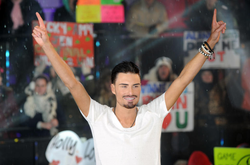 BOREHAMWOOD, UNITED KINGDOM - JANUARY 25: Rylan Clarke is crowned winner of Celebrity Big Brother at Elstree Studios on January 25, 2013 in Borehamwood, England. (Photo by Stuart Wilson/Getty Images)