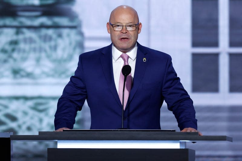 President of the International Brotherhood of Teamsters Sean O’Brien speaks on stage on the first day of the Republican National Convention at the Fiserv Forum on July 15, 2024 in Milwaukee, Wisconsin. - Image: Chip Somodevilla (Getty Images)