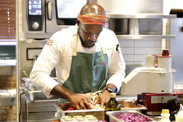 <p>David Moir/Bravo</p> Charly Pierre was sent home on Top Chef episode 5