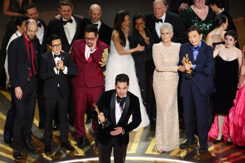 HOLLYWOOD, CA - MARCH 12: "Everything Everywhere All at Once" wins Best Picture at the 95th Academy Awards in the Dolby Theatre on March 12, 2023 in Hollywood, California. (Myung J. Chun / Los Angeles Times)