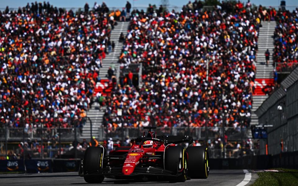 Charles Leclerc of Monaco driving the (16) Ferrari F1-75 on track during the F1 Grand Prix of Canada at Circuit Gilles Villeneuve on June 19, 2022 in Montreal, Quebec - Clive Mason/Getty Images North America