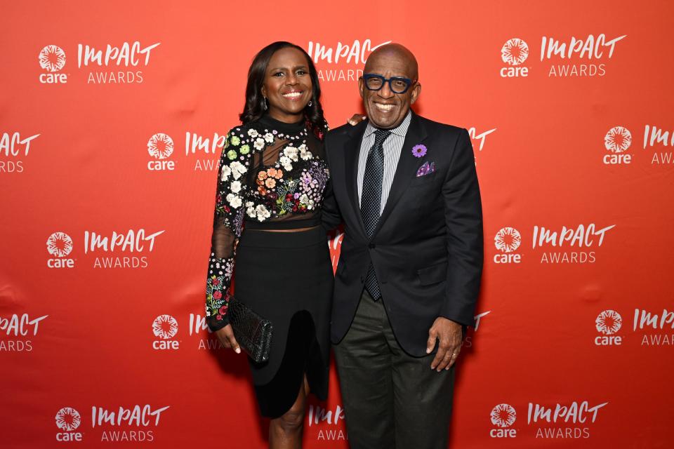 Deborah Roberts and Al Roker attend the CARE Impact Awards 2023 at The Ziegfeld Ballroom on Nov. 8, 2023, in New York City.